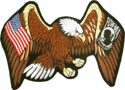Eagle with USA Flag and POW-MIA Patch