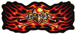 Skulls with Red Flames Patch