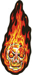 Flaming Skull Biker Patch
