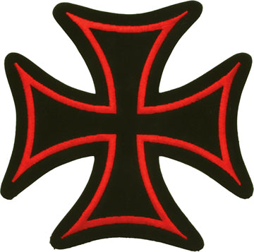 Red Iron Cross with Black Border Patch