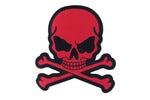 Red Skull with Crossbones Patch