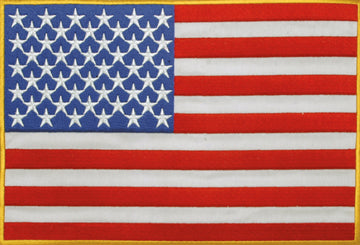 American Flag with Yellow Border Patch