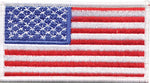 American Flag with White Border Patch