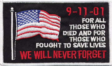 9-11-01 "We Will Never Forget..." Patch