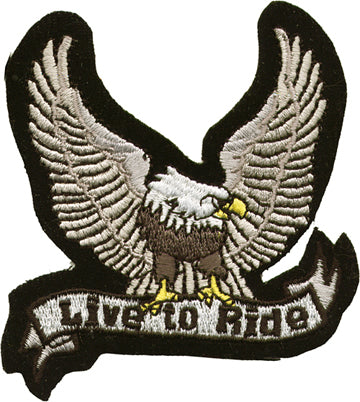"Live to Ride" Silver Eagle Patch