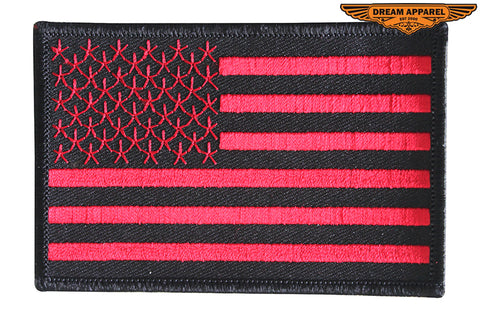 Red American Flag Patch
