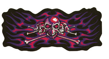 Purple Flame Skull Patch