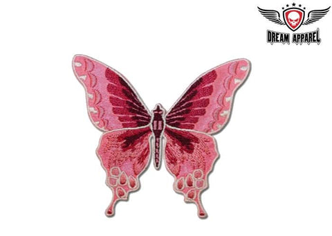 Pink Butterfly Motorcycle Patch