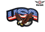 USA With Eagle Motorcycle Patch