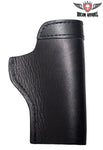 Black Leather Gun Holster For Bikers