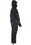 Two-Piece Black Rain Suit With Zippered Side Seams