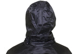 Two-Piece Black Rain Suit With Zippered Side Seams