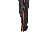 Two-Piece Black & Orange Rain Suit With Zippered Side Seams