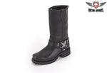 Biker Boots With Eagle At Ankle