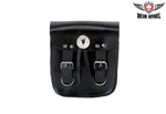Leather Motorcycle Sissy Bar Bag With Concho