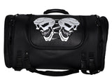Motorcycle Sissy Bar Bag / Trunk With Skull