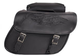 PVC Motorcycle Saddlebag with Flame