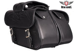 PVC Motorcycle Saddlebag with Flame