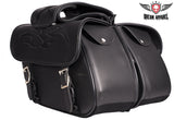PVC Motorcycle Saddlebag with Flame