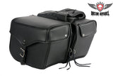 Motorcycle Saddlebag With 4 Tie Down Ribbons