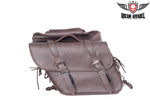 PVC Brown Motorcycle Saddlebag