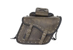 Genuine Distressed Brown Leather Concealed Carry Saddlebag