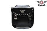 PVC Motorcycle Saddlebag With Studs & Quick Release