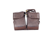 PVC Brown Motorcycle Saddlebag With Lock
