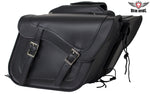 Black Motorcycle Saddlebag with Gun Pockets