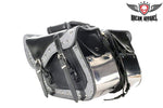 Chrome Plate PVC Motorcycle Saddlebag