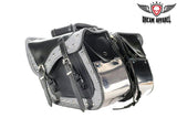 Chrome Plate PVC Motorcycle Saddlebag
