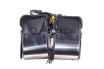 PVC Motorcycle Saddlebag With Chrome Plate At Bottom Of Saddlebag W/ Gun Holster
