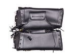 PVC Motorcycle Saddlebag With Chrome Plate At Bottom Of Saddlebag W/ Gun Holster