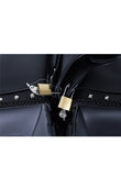 PVC Motorcycle Saddlebag With Chrome Plate At Bottom Of Saddlebag W/ Gun Holster