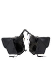 PVC Motorcycle Saddlebag With Chrome Plate At Bottom Of Saddlebag W/ Gun Holster