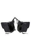 PVC Motorcycle Saddlebag With Chrome Plate At Bottom Of Saddlebag W/ Gun Holster