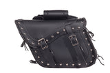 PVC Motorcycle Saddlebag With Chrome Plate At Bottom Of Saddlebag W/ Gun Holster