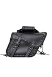 PVC Motorcycle Saddlebag With Chrome Plate At Bottom Of Saddlebag W/ Gun Holster