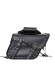 PVC Motorcycle Saddlebag With Chrome Plate At Bottom Of Saddlebag W/ Gun Holster