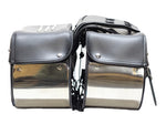 PVC Motorcycle Saddlebag With Studs & Chrome Plate