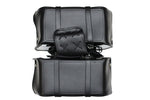 Plain PVC Motorcycle Saddlebag With Chrome Plates