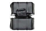 Plain PVC Motorcycle Saddlebag With Chrome Plates