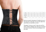 Women's Strapless Lamb Leather Corset With Zipper, Buckle & Lace