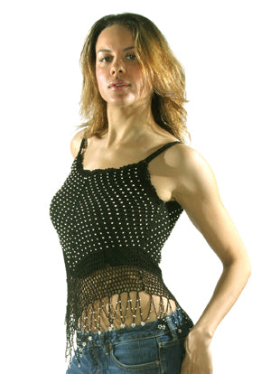 Womens Halter Top With Studs