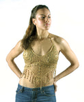 Womens Brown Halter Top