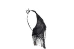 Womens Halter Top With Fringe & Studs