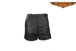 Womens Leather Shorts With Zipper On Back