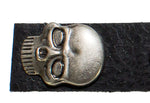 Helmet Spike Strip With Dual Style Spikes And Metallic Skull