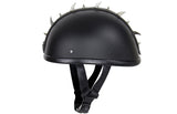 Helmet Spike Strip With Dual Style Spikes And Metallic Skull