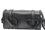 12" PVC Motorcycle Tool Bag With Braid, Fringe & Concho